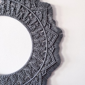 80 cm-es egyedi makramé óriás mandala, fali dekoráció - otthon & életmód - dekoráció - fali és függő dekoráció - falra akasztható dekor - Meska.hu