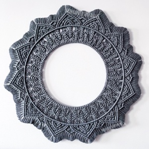 80 cm-es egyedi makramé óriás mandala, fali dekoráció - otthon & életmód - dekoráció - fali és függő dekoráció - falra akasztható dekor - Meska.hu