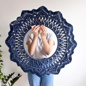 80 cm-es makramé mandala, egyedi fali dekoráció, Otthon & Életmód, Dekoráció, Spiritualitás, Mandala, Csomózás, MESKA