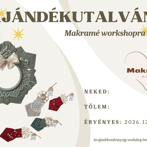 Ajándékkártya - Makramé workshopra, DIY (Csináld magad), Workshop & Tanfolyam, Csomózás, MESKA