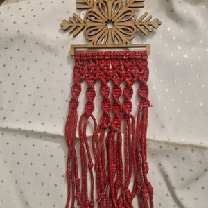 Ajtódísz fa alapra - karácsony - karácsonyi lakásdekoráció - karácsonyi ajtódíszek - Meska.hu