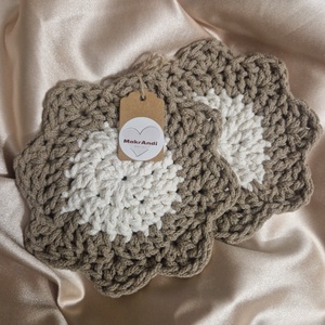 Horgolt poháralátét 2 db/csomag - karácsony - karácsonyi lakásdekoráció - karácsonyi lakásdíszek - Meska.hu