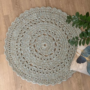 110 cm átmérőjű szőnyeg - karácsony - karácsonyi lakásdekoráció - karácsonyi lakásdíszek - Meska.hu