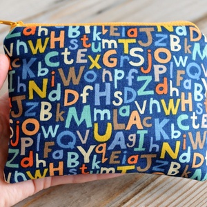 Betű mintás textil pénztárca, kislánynak ajándék neszesszer - Meska.hu