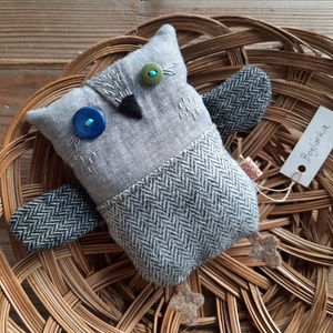Bagoly figura textil játék- Boglárka  - játék & sport - plüssállat & játékfigura - bagoly - Meska.hu