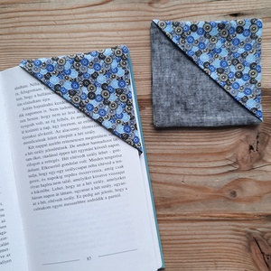 Könyvjelző sarok textil farmer kék - könyv & zene - könyvjelző - Meska.hu
