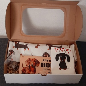 Tacskó Fun Box - otthon & életmód - papír, írószer - ajándékozás kellékei - ajándékzsák, csomagolás - Meska.hu