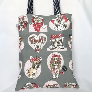 Csivava Dalmata Vizsla Mopsz Trendi Kutyás Szatyor - táska & tok - bevásárlás & shopper táska - shopper, textiltáska, szatyor - Meska.hu