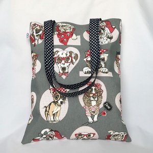 Csivava Dalmata Vizsla Mopsz Trendi Kutyás Szatyor - táska & tok - bevásárlás & shopper táska - shopper, textiltáska, szatyor - Meska.hu