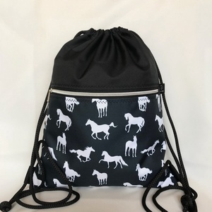 Fehér Lovas Vízlepergető Hátizsák, Táska & Tok, Hátizsák, Tornazsák, Gymbag, Varrás, MESKA