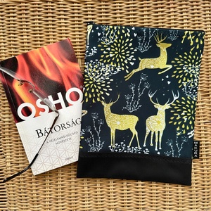 Cipzáras Könyvtok Neszesszer Arany Szarvas, Könyv & Zene, Könyvtok, Varrás, MESKA