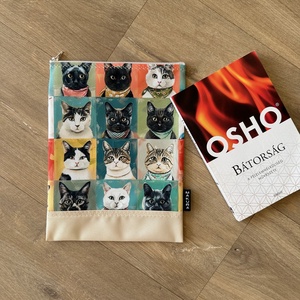 Cipzáras Könyvtok Neszesszer Vintage Cicák, Könyv & Zene, Könyvtok, Varrás, MESKA