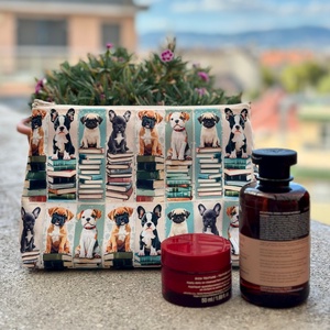 Nagyméretű Vízálló Neszesszer Könyves Kutyás  - táska & tok - neszesszer - Meska.hu