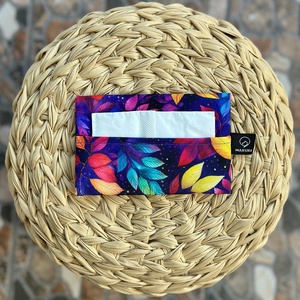 Vízálló Papírzsebkendő Tartó Színes Levelek - táska & tok - pénztárca & más tok - zsebkendőtartó tok - Meska.hu