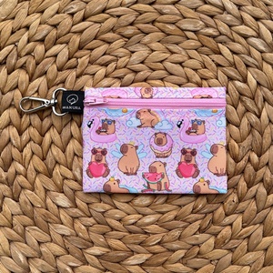 Karabineres Vízálló Mini Neszesszer Rózsaszín Kapibarák - Meska.hu