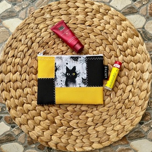 Patchwork Neszesszer Fekete Macska - táska & tok - neszesszer - Meska.hu