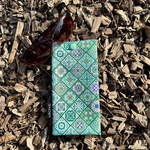 Szemüvegtok Zöld Csempe Minta, Táska & Tok, Pénztárca & Más tok, Szemüvegtok, Varrás, MESKA