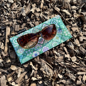 Szemüvegtok Zöld Csempe Minta - táska & tok - pénztárca & más tok - szemüvegtok - Meska.hu