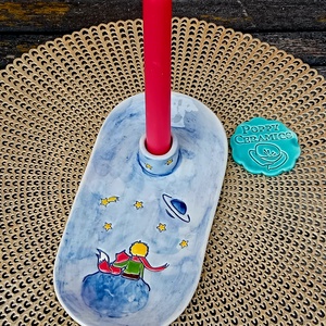 Kis herceg mintás kerámia gyertyatartós tál - Meska.hu