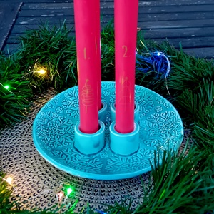 Mandala mintás kerámia gyertyatartós tál, kerek - Meska.hu