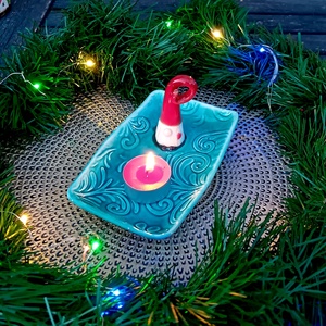 Manós kerámia tál, szögletes - esküvő - dekoráció - asztaldísz - Meska.hu