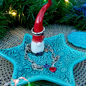 Manós kerámia tál, csillag - esküvő - dekoráció - asztaldísz - Meska.hu