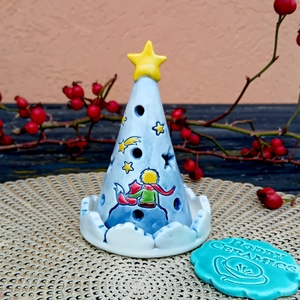 Róka és herceg mintás kerámia mécsestartó - Meska.hu