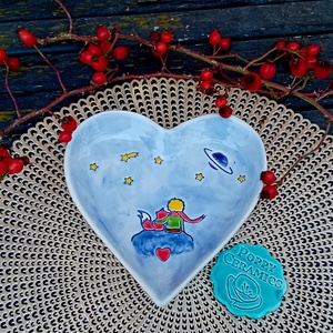 Róka és szőke herceg mintás kerámia tál - Meska.hu