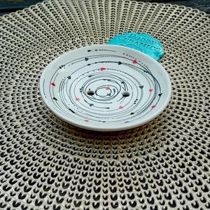 Vonal és szív mintás  kerámia szappantartó - otthon & életmód - fürdőszoba - szappantartó - Meska.hu