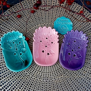 Pitypang mintás  kerámia szappantartó,  több szín, Otthon & Életmód, Fürdőszoba, Szappantartó, Kerámia, Festett tárgyak, MESKA