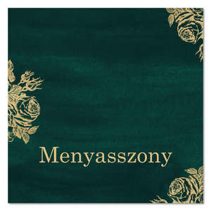 Smaragdzöld és arany színű ültetőkártya (digitális termék) - esküvő - meghívó & kártya - ültetési rend - Meska.hu