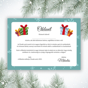 Nyomtatható levél és oklevél a Mikulástól (digitális termék) - karácsony - mikulás - mikulás ajándékok - Meska.hu