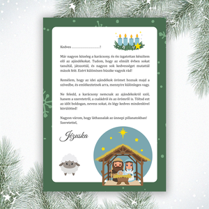 Nyomtatható karácsonyi levél a Jézuskától (digitális termék) - Meska.hu