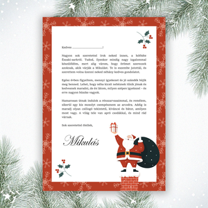 Nyomtatható levél és oklevél a Mikulástól (digitális termék) - Meska.hu