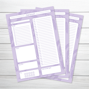 Nyomtatható napi tervező levendula mintával (digitális termék), Otthon & Életmód, Papír, írószer, Naptár & Tervező, , MESKA