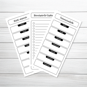 Nyomtatható heti tervező (digitális termék), Otthon & Életmód, Papír, írószer, Naptár & Tervező, , MESKA