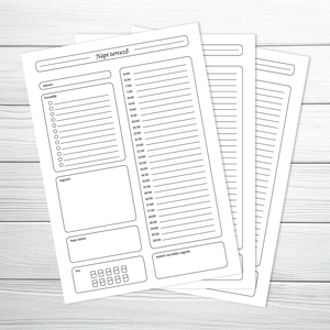 Nyomtatható napi tervező (digitális termék), Otthon & Életmód, Papír, írószer, Naptár & Tervező, , MESKA