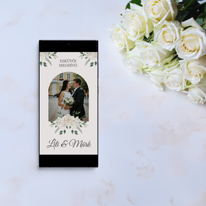 Digitális animált esküvői meghívó fehér virágokkal és saját fotóval, Esküvő, Meghívó & Kártya, Meghívó, , Digitális animált esküvői meghívó.

Ideális, ha nem szeretnél sok pénzt kiadni az esküvői meghívók ..., MESKA