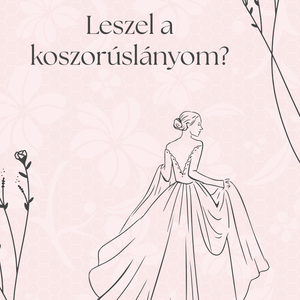 Digitális animált koszorúslány vagy tanú felkérő - esküvő - meghívó & kártya - meghívó - Meska.hu