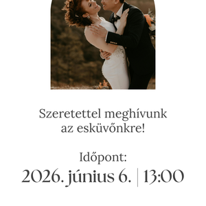 Digitális animált esküvői meghívó rózsaszín virágokkal és saját fotóval - esküvő - meghívó & kártya - digitális meghívók - Meska.hu