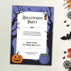 Nyomtatható Halloween party meghívó (digitális termék) - Meska.hu