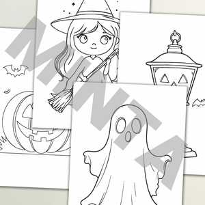 Nyomtatható Halloween színező, 10 oldalas (digitális termék) - otthon & életmód - papír, írószer - színező - Meska.hu