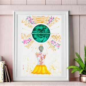 Akvarell festmény digitális formában - Női sorozat - Gyógyítás - művészet - grafika & illusztráció - művészi nyomat - Meska.hu