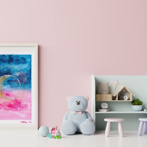 Újhold - akvarell art print - otthon & életmód - dekoráció - kép & falikép - kép & falikép - Meska.hu