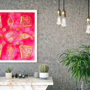 Művészi akvarell nyomat - Mandala vörösben - otthon & lakás - dekoráció - kép & falikép - kép & falikép - Meska.hu