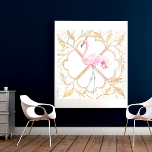 Művészi akvarell nyomat - Flamingó álmok - otthon & lakás - dekoráció - kép & falikép - kép & falikép - Meska.hu