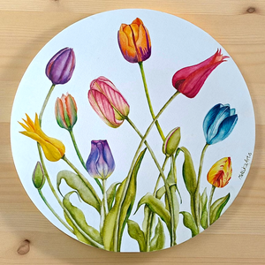 Tulipánözön, Művészet, Festmény, Akvarell, Festészet, MESKA