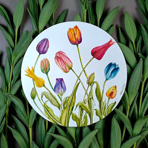 Tulipánözön - művészet - festmény - akvarell - Meska.hu
