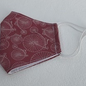 Velocipéd mintás, mályva színű design szájmaszk -  - Meska.hu
