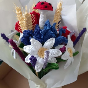 Horgolt virágcsokor - Meska.hu